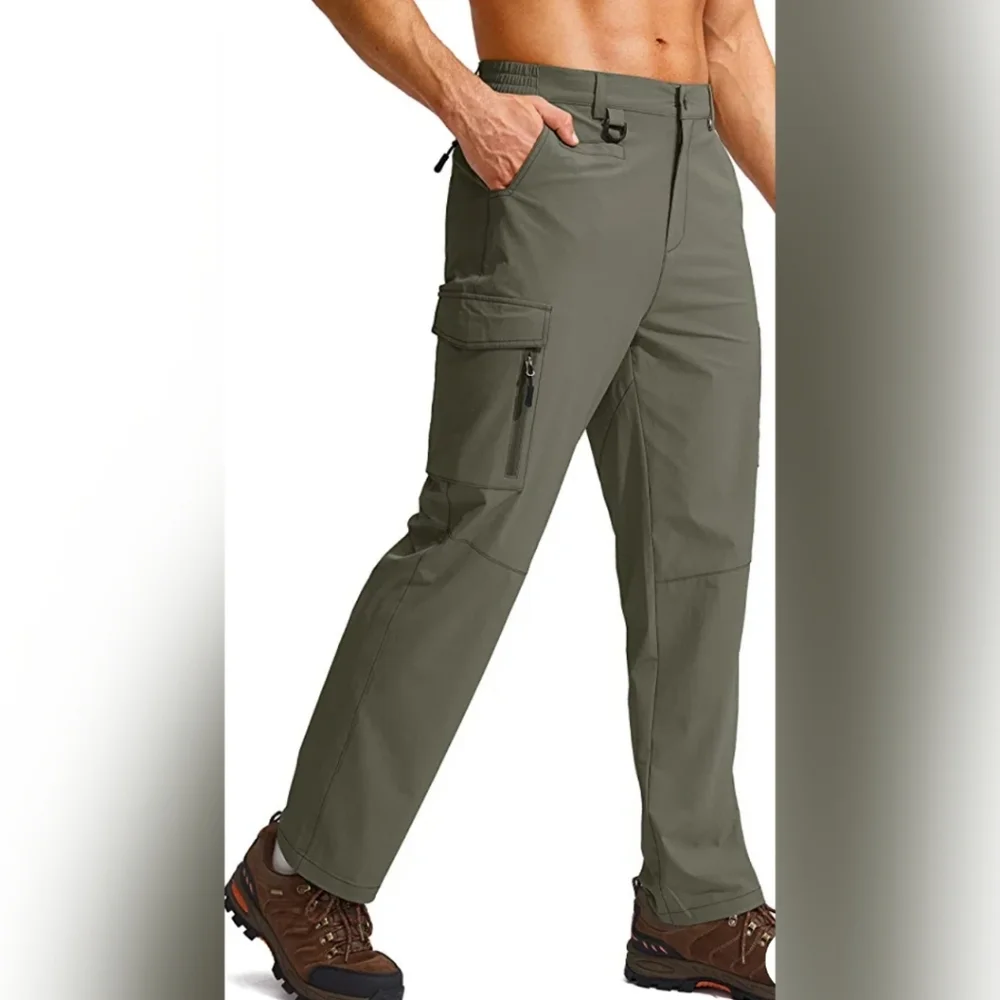 🐬Men's Hiking Cargo Pants Water Resistant Quick - Picture 1 of 5